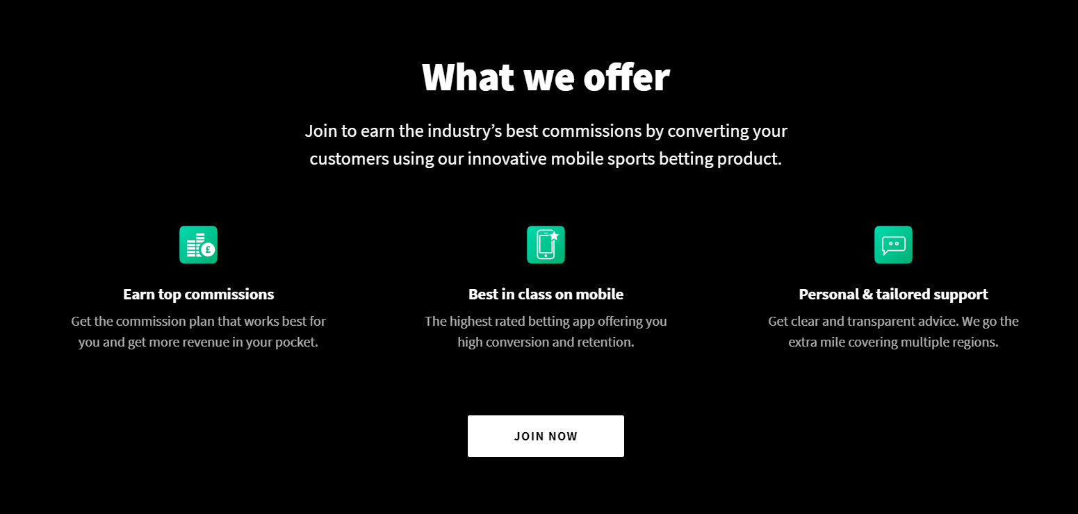 Страница партнерской программы биржи ставок Smarkets