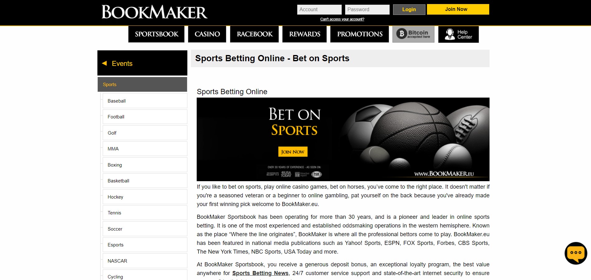 Live-раздел на сайте БК Bookmaker