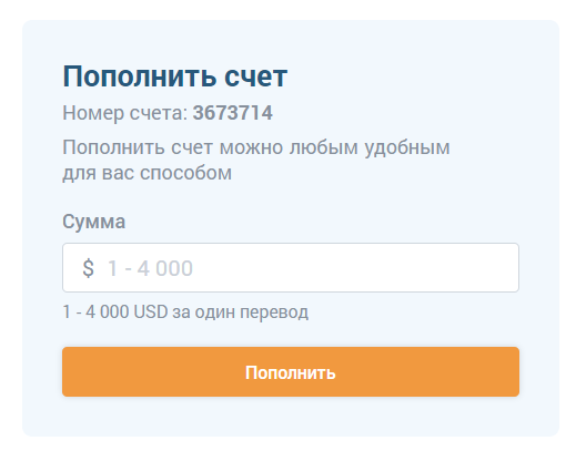 Ввод суммы при пополнении счета на сайте БК Zenitbet