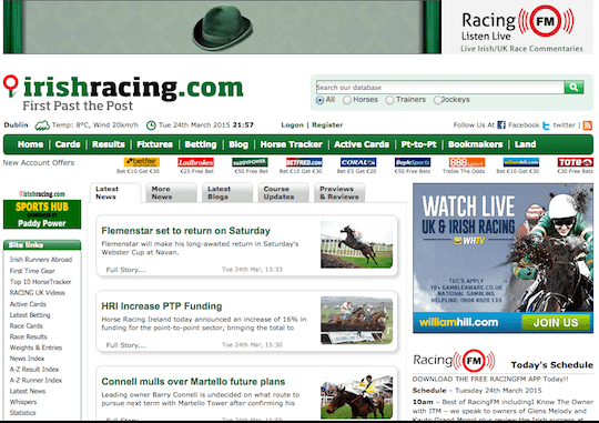 Центральный портал об ирландских скачках - irish-racing.com.