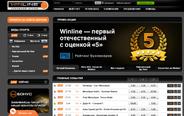 Букмекер Winline - фаворит команды Максима М. в России
