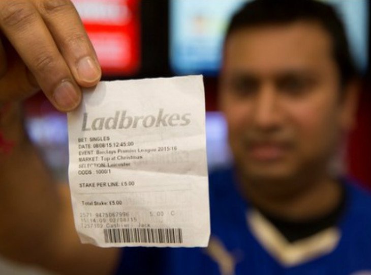 Чек клиента Ladbrokes Кевала Накешри