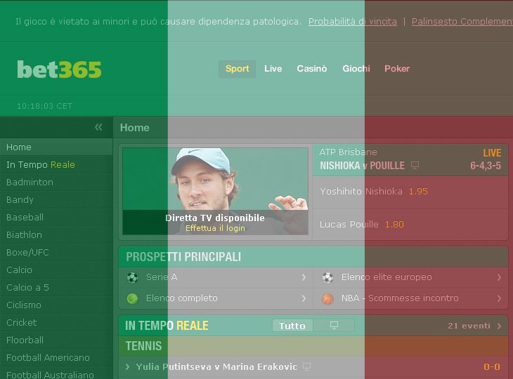 Выручка Bet365 на итальянском рынке в сентябре составила €369 млн