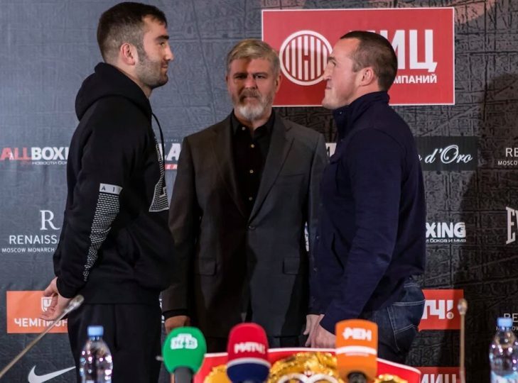 Гассиев и Лебедев на дуэли взглядов