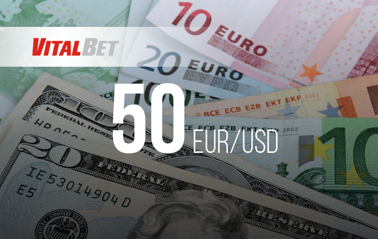 Бонус до 50 €/$ на первый депозит от БК Vitalbet