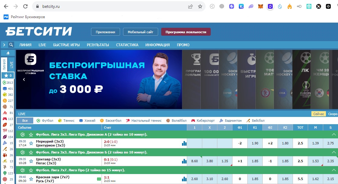 Информация о БК Бетсити