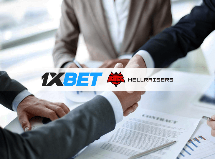 БК 1xbet заключила соглашение с киберспортивной командой HellRaisers
