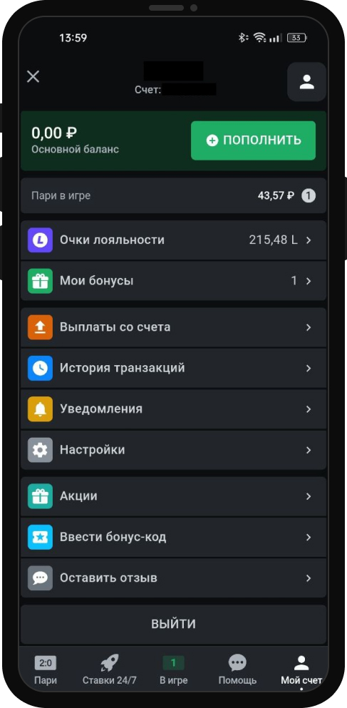 Как восстановить счет и пароль в БК «Леон»