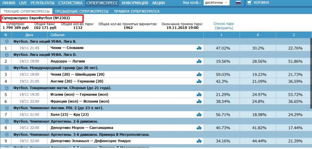 Суперэкспресс Еврофутбол