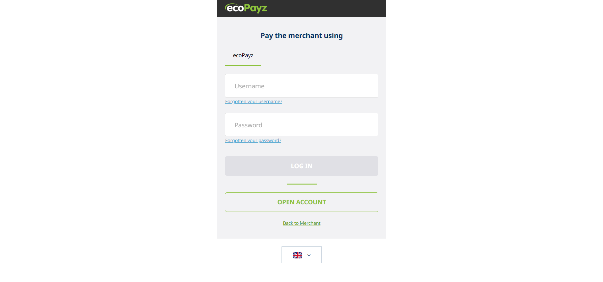 Форма для ввода реквизитов платежной системы Ecopayz на сайте БК Mostbet