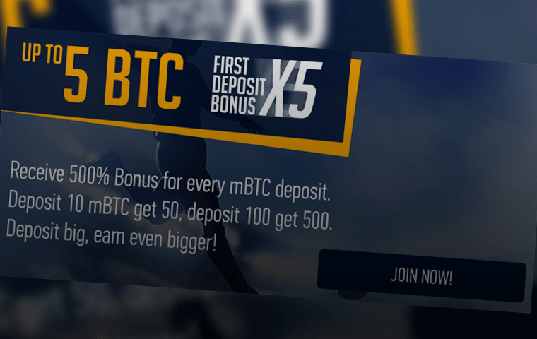 Бонус за первый депозит до 5 BTC от БК Anonibet