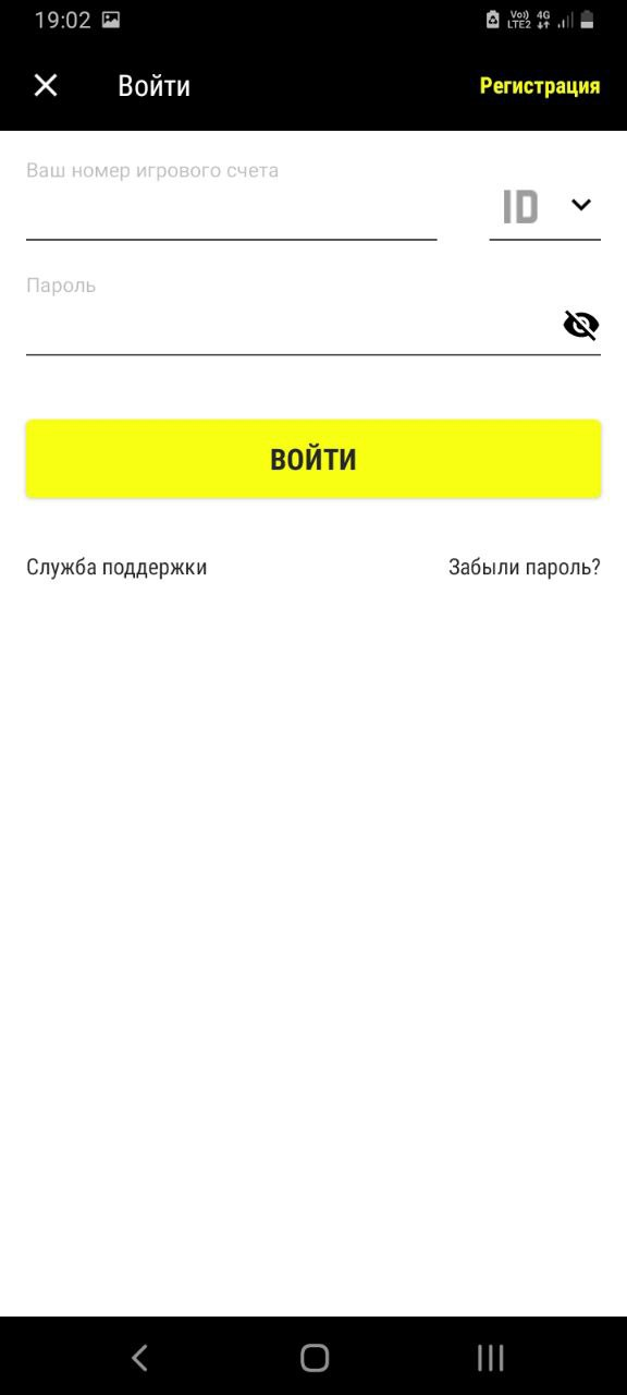 Введите необходимые данные для входа и авторизуйтесь