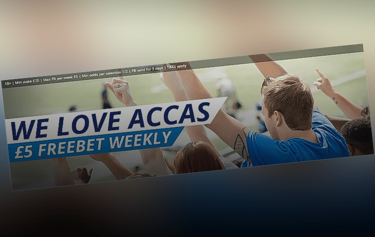 Фрибет £5 каждую неделю от БК Sportingbet
