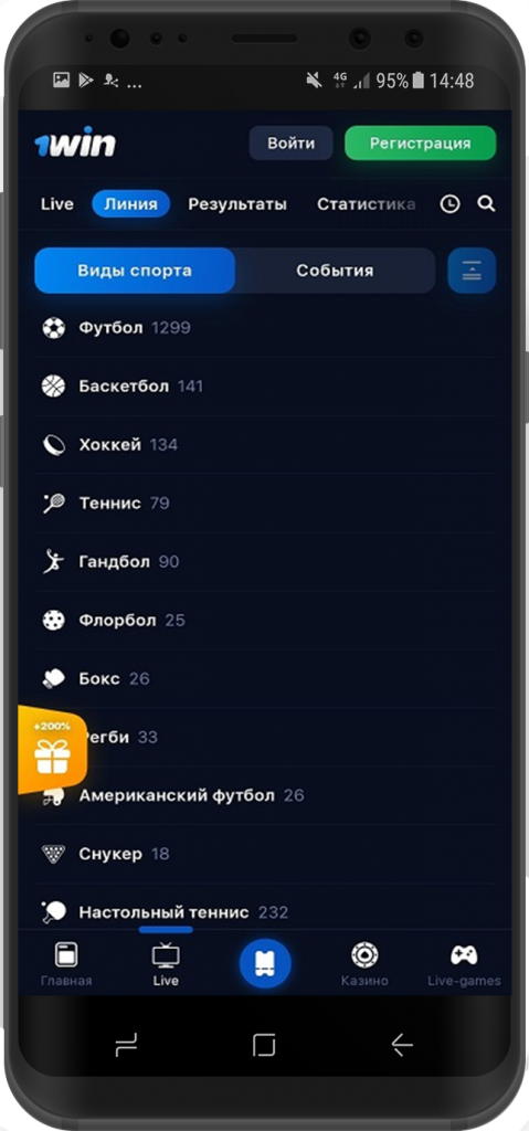 Виды спорта в линии, представленные у букмекера