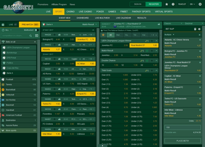 Gamebet-bookmaker