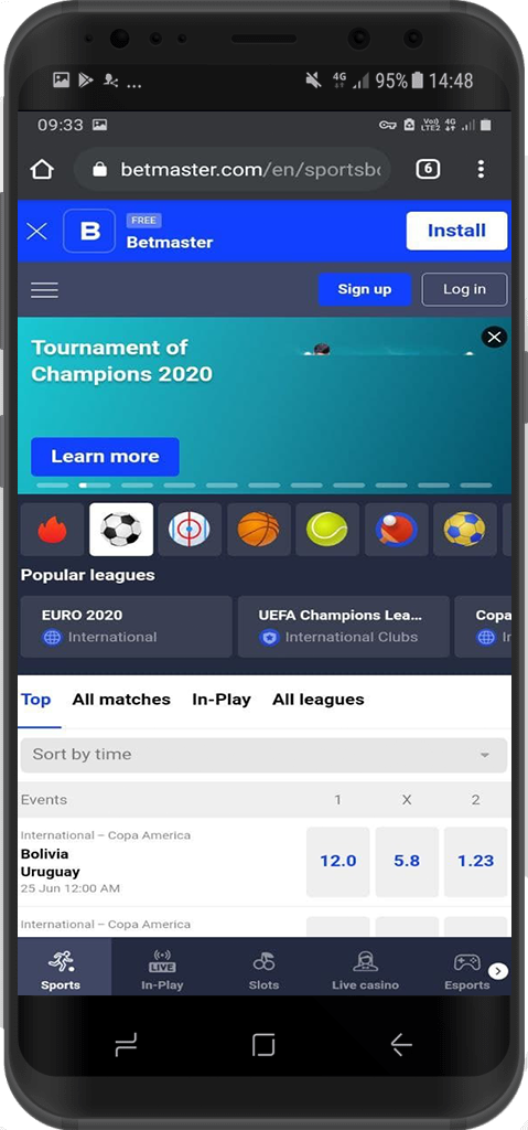 Приложение Betmaster для Андроид: скачать, обзор