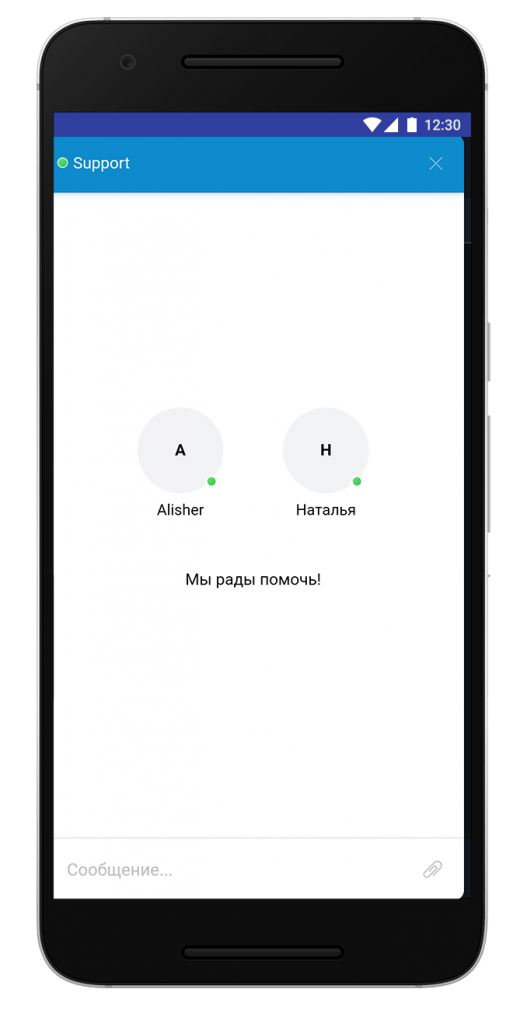 Техподдержка отвечает в Live-чате на русском языке