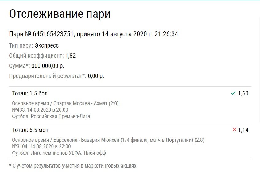 Беттор потерял 300 тысяч рублей из-за слишком роскошного матча «Баварии» и «Барселоны»