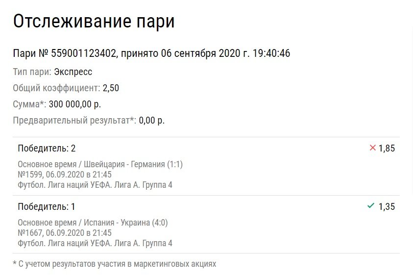 Игрок поставил 300 тысяч рублей на верняк – экспресс с победой Германии. Но бундестим подвела