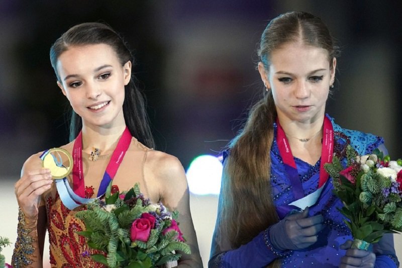 Анна Щербакова и Александра Трусова