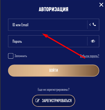 Форма авторизации в мобильной версии сайта БК Sapphirebet