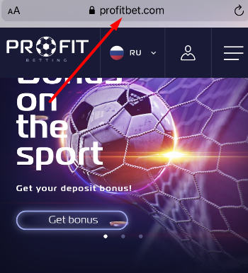 Ссылка на сайт БК Profit Betting