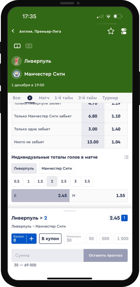 Ставка на ИТБ 2 Ливерпуля
