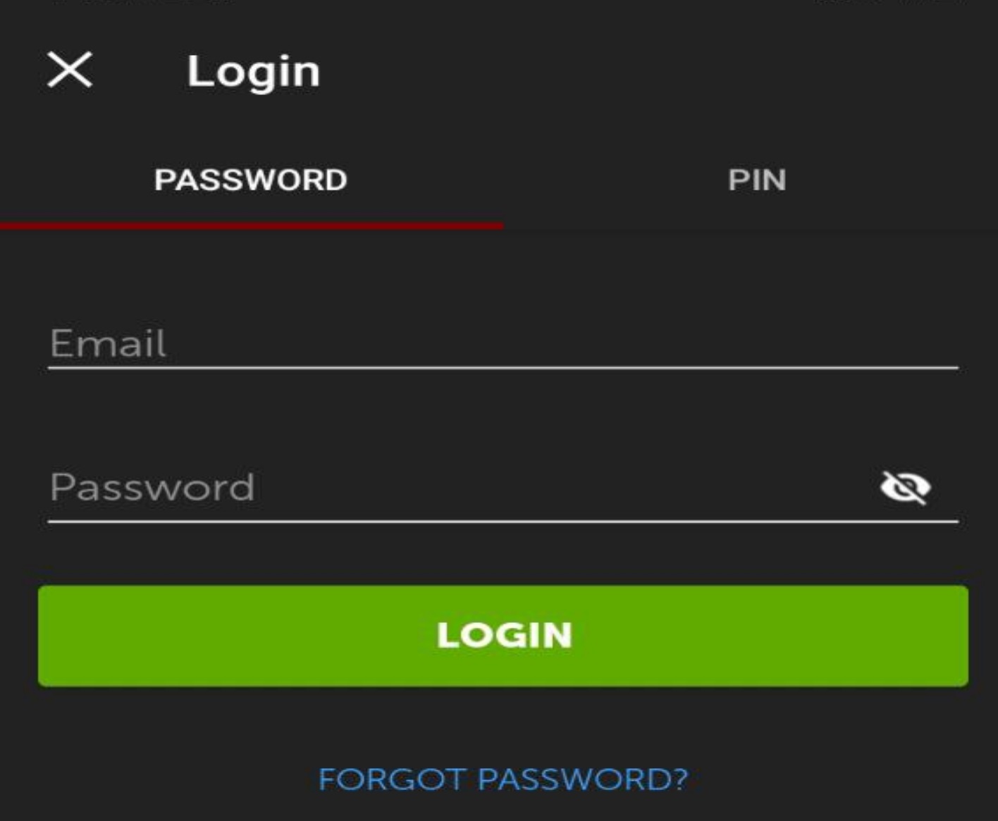 Форма авторизации в мобильном приложении БК Betsafe для iOS