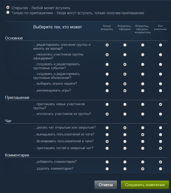 4_разрешения в группе