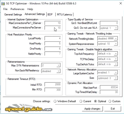 tcp-optimizer-optimal