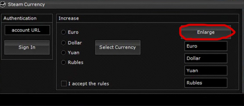 1_использование программы Steam Currency