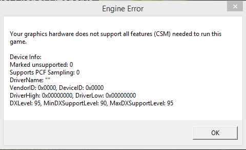 Your graphics hardware does not support all features CS: GO