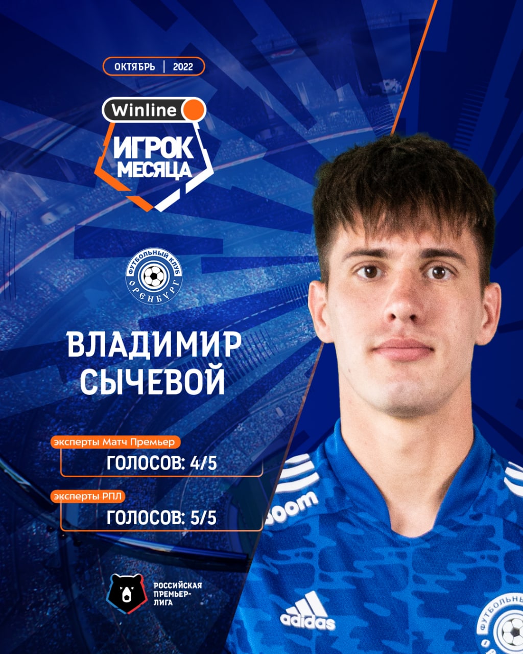 Владимир Сычевой – игрок октября в РПЛ