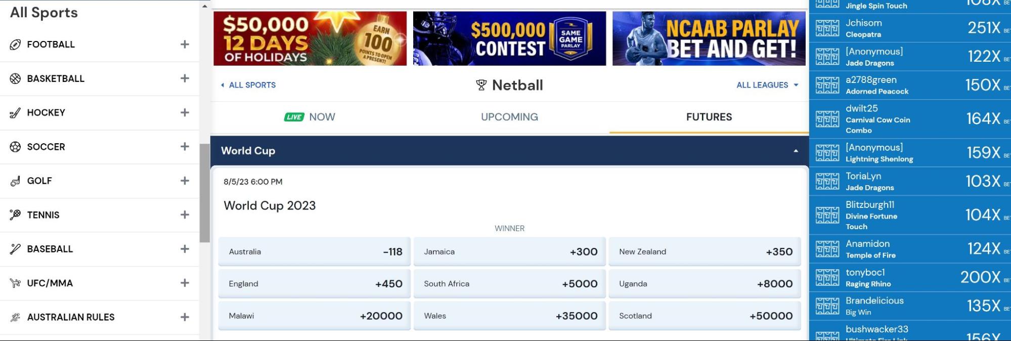 Основные виды спорта, представленные на сайте БК Betrives
