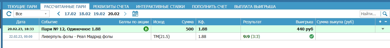 Сыгравшая ставка на бонусные средства в БК Бетсити