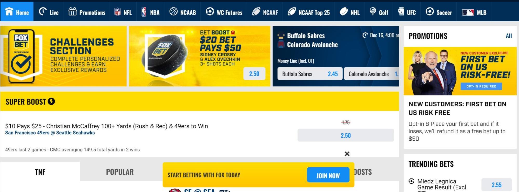 Интерфейс сайта БК Foxbet