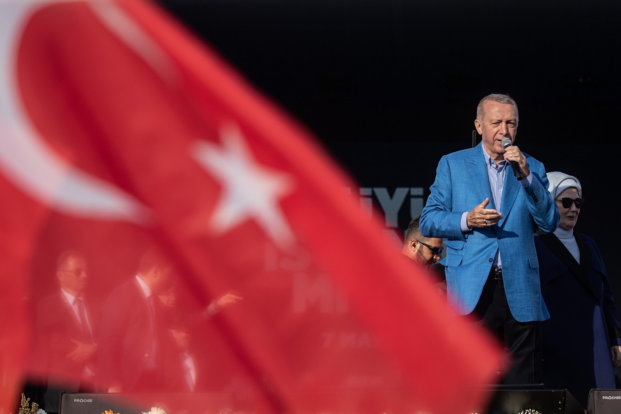 Реджеп Тайип Эрдоган во время президентских выборов в Турции (фото: Burak Kara/Getty Images)