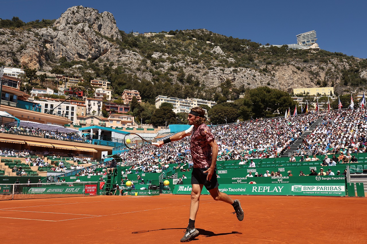 Стефанос Циципас на «Мастерсе» в Монте-Карло (фото: Clive Brunskill/Getty Images)