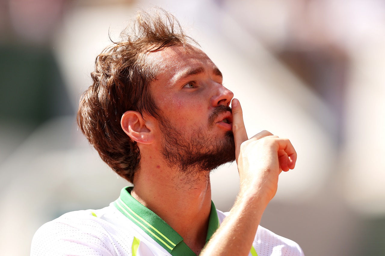 Даниил Медведев на «Ролан Гаррос» (фото: Julian Finney/Getty Images)