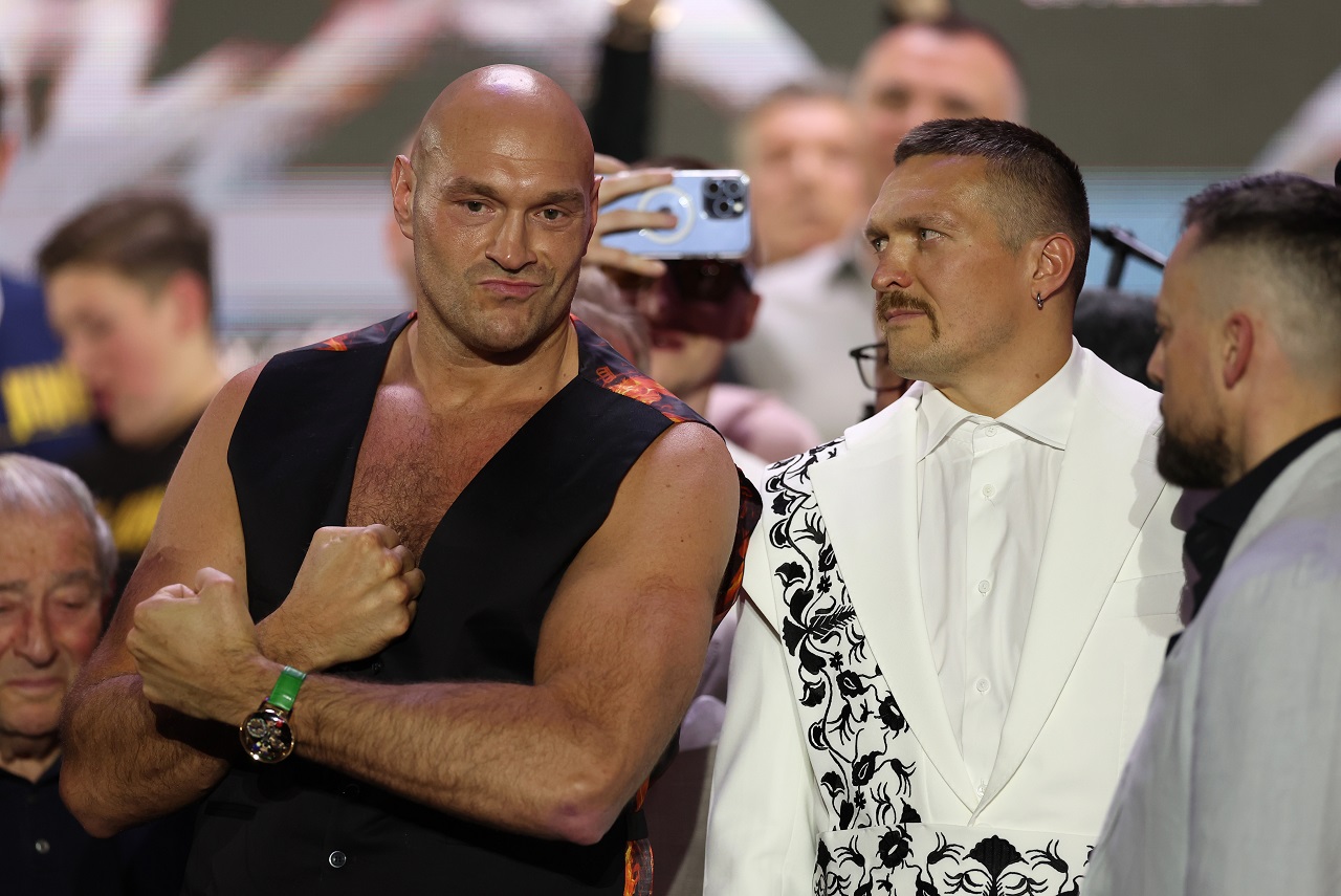 Тайсон Фьюри и Александр Усик (фото: Richard Pelham/Getty Images)