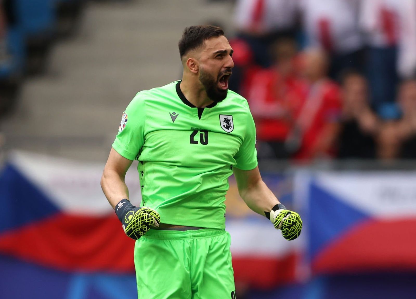 Вратарь сборной Грузии Гиорги Мамардашвили на Евро-2024. Фото: Joosep Martinson - UEFA/UEFA via Getty Images