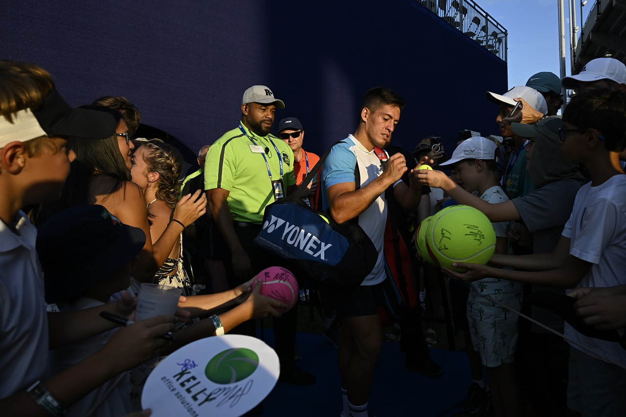 Себастьян Баэс на турнире ATP 250 в Уинстон-Сейлеме (фото: Grant Halverson/Getty Images)