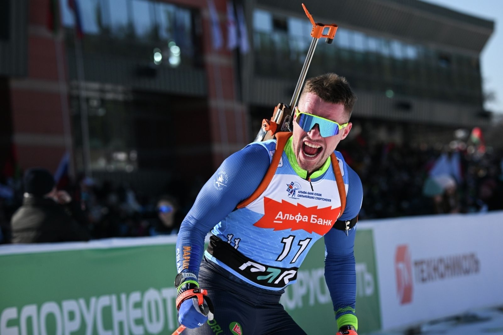 Сборная Беларуси выиграла эстафету на чемпионате России по биатлону в Тюмени