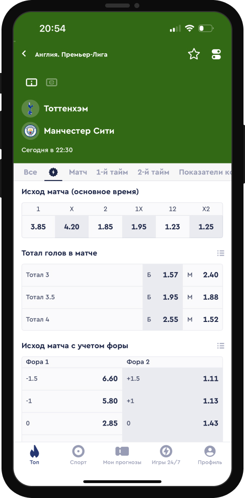 Тотал в «Фонбет»