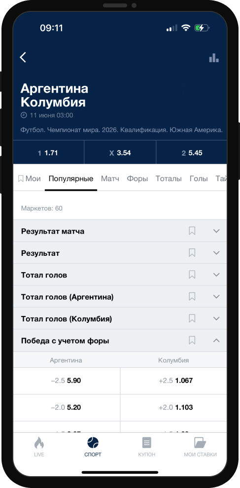 Фора в букмекерских конторах