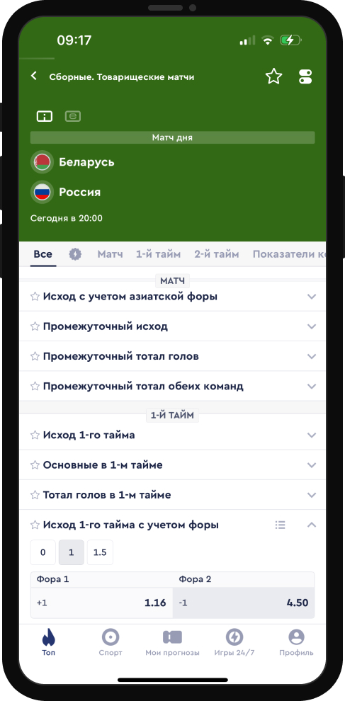 Фора в букмекерских конторах