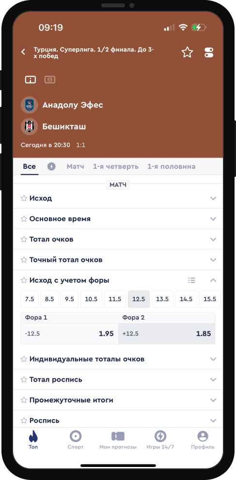Фора в букмекерских конторах