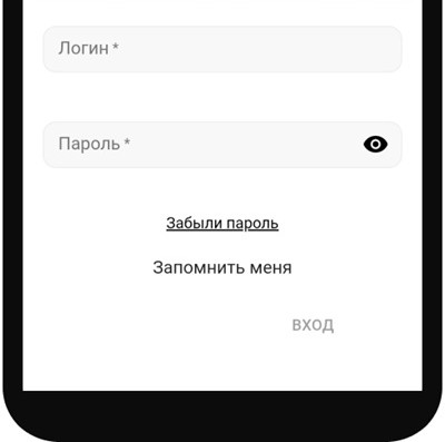 Вход в профиль с помощью мобильного приложения