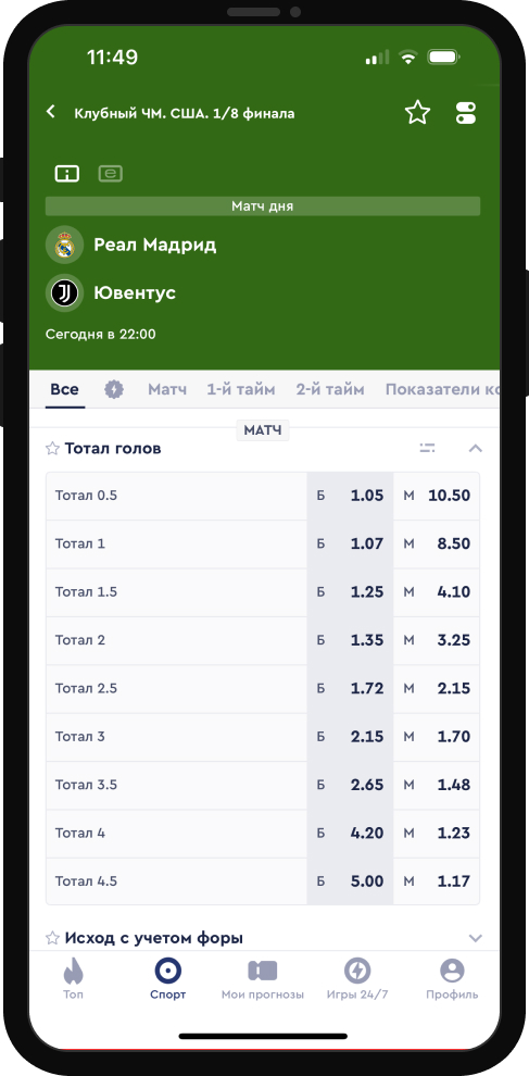 Коридор в ставках