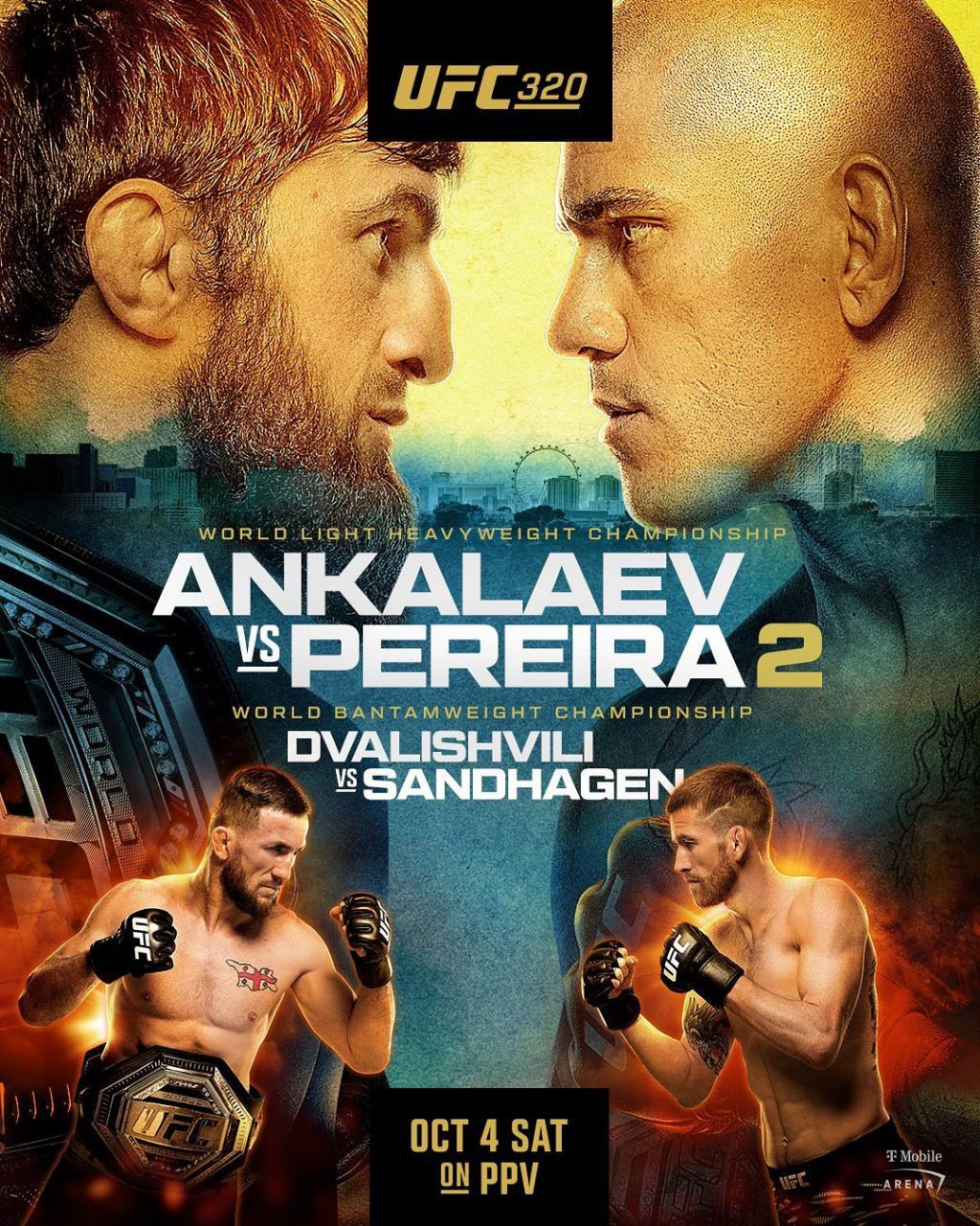 Представлен официальный постер турнира UFC 320 с Анкалаевым и Двалишвили